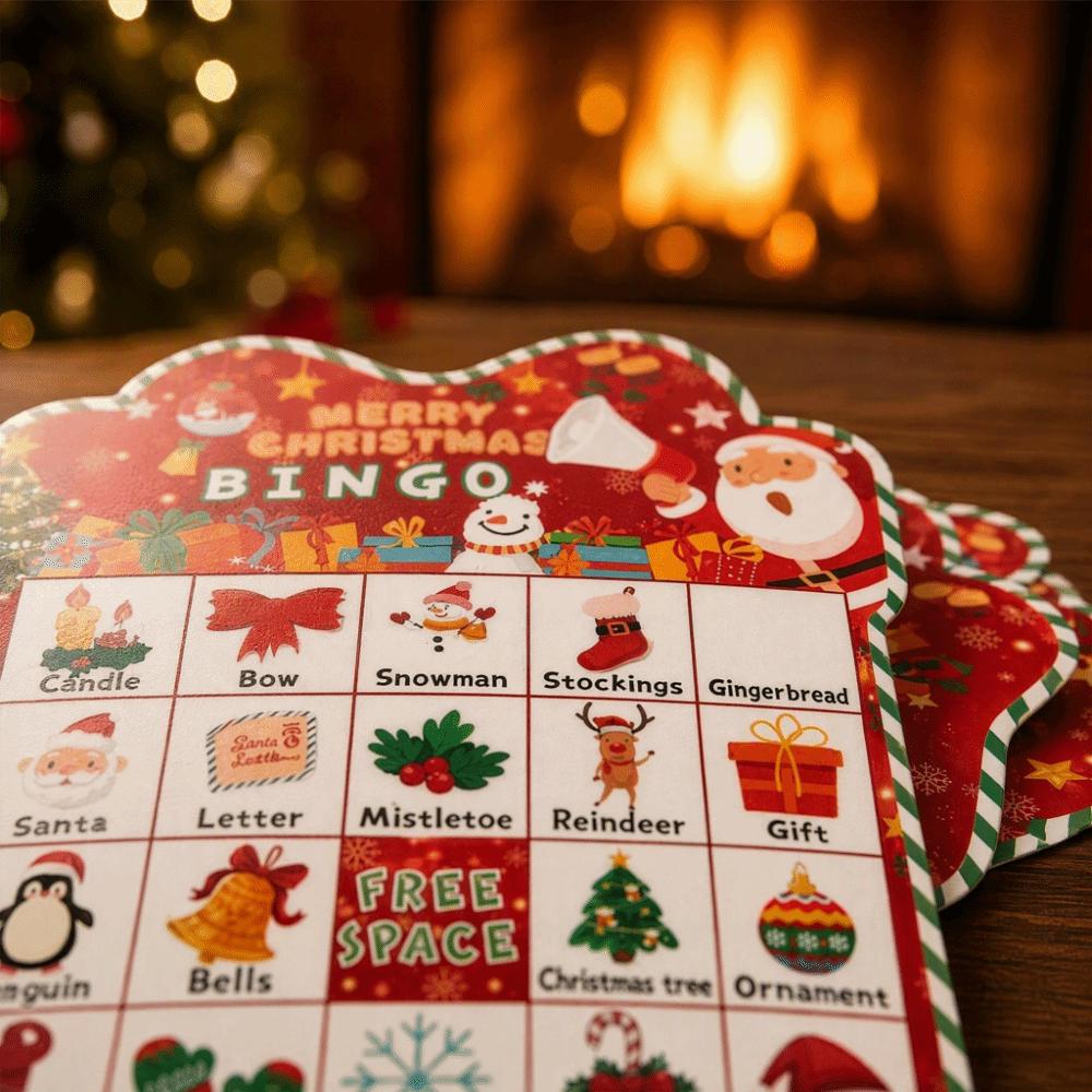24 Players Bingo Game Cards 33 Cards Bingo Cards Props Family Bingo Game New Year Gift