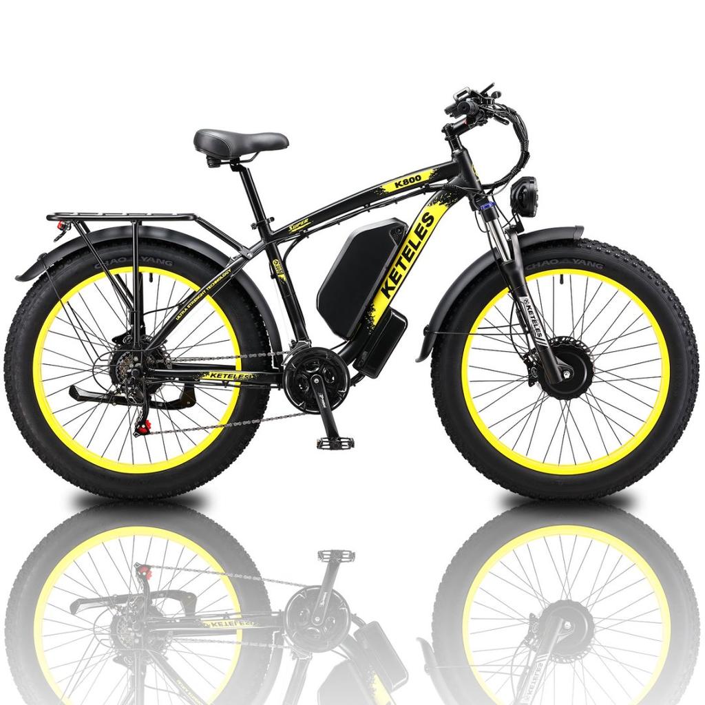 KETELES K800 E-Bike 2000W 48V23AH Battery Hydraulic Braking Electric Bicycle 21-Speed 26-Inch Fat Tire All Terrain Electric Bike