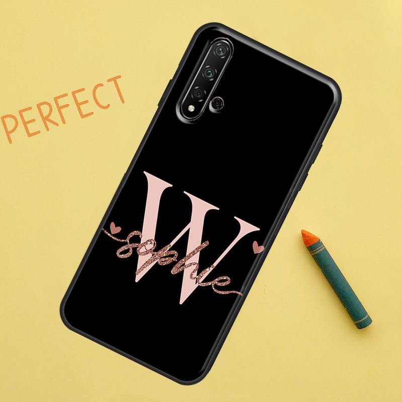 Bling Personalised Name Plating Case For Huawei Nova Y90 Y70 Y61 Y60 9 10 SE Nova 5T 11i 8i 7i 3i P20 P40 P30 Lite P60 Pro