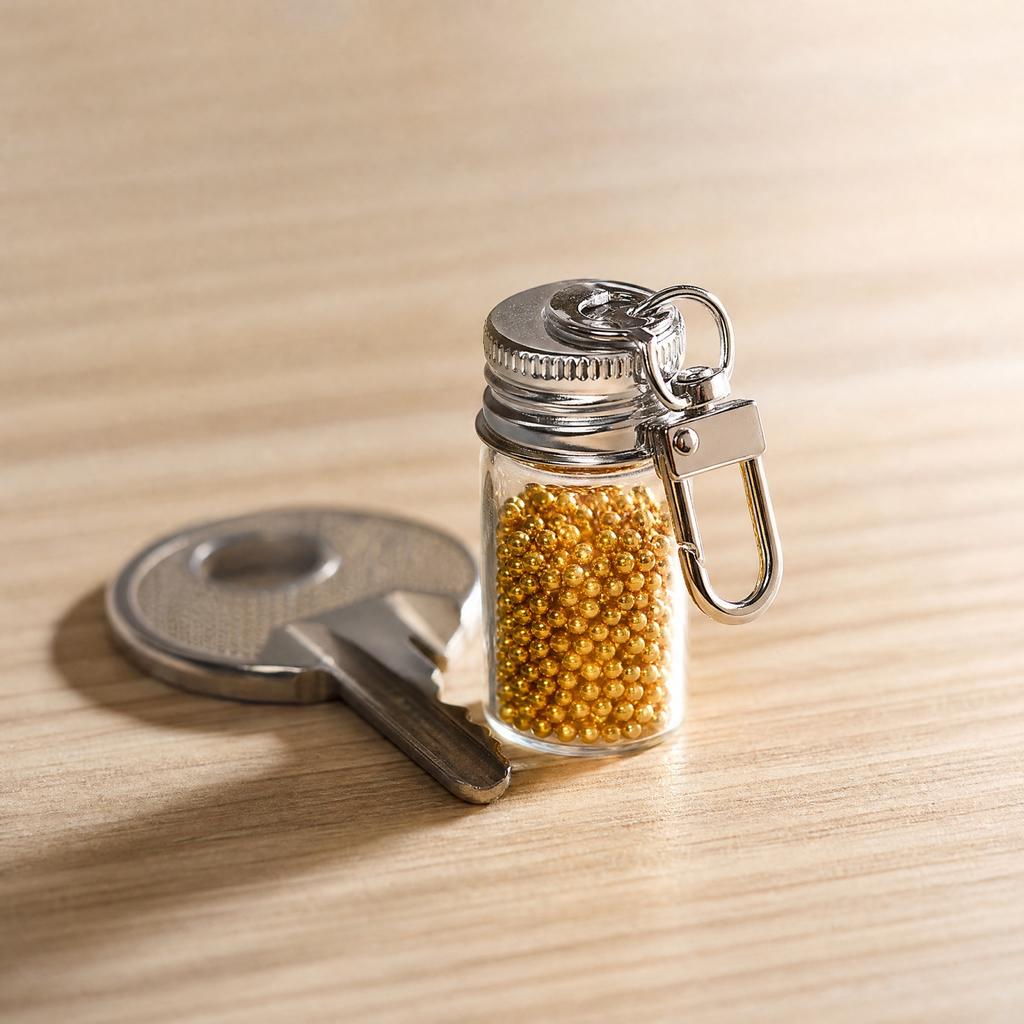 Стеклянный кулон-бутылка для хранения дома и на кухне, Декоративная подвесная банка, Маленький золотой