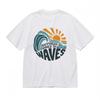 Men's Trend Slight Stretch Comfy Classic T-Shirt Sun and Sea Design Printed Tee