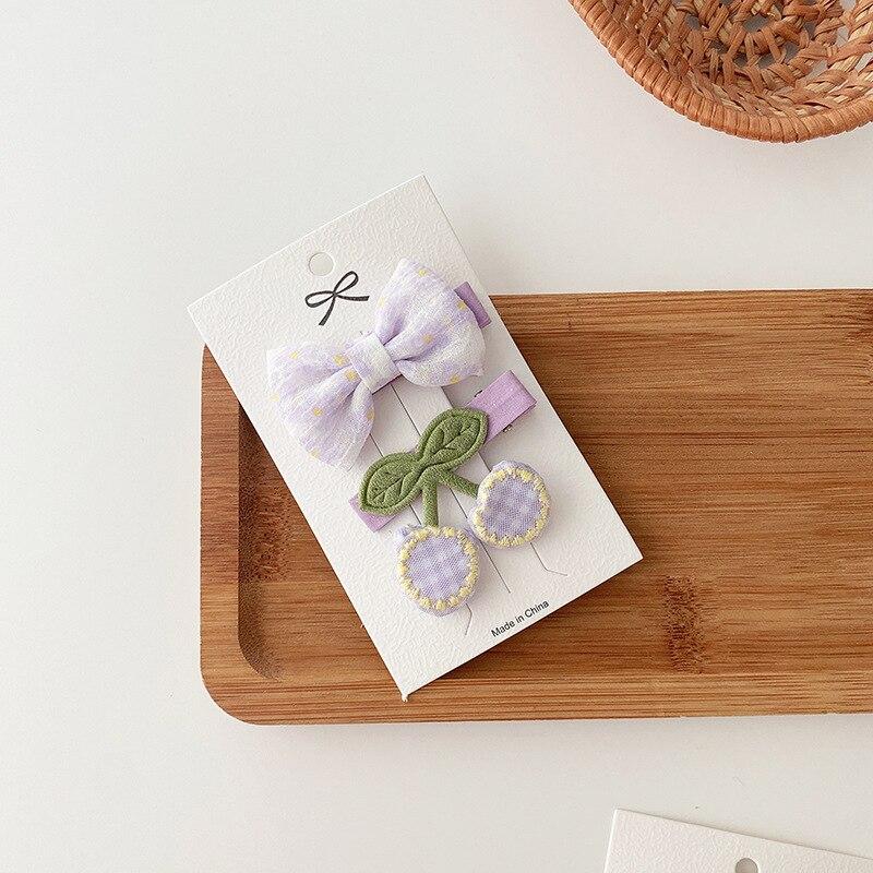 Фиолетовые милые заколки для волос с бантиком, аксессуары для волос для маленьких девочек, красные заколки для девочек, детские заколки для волос, детские заколки для волос, подарки