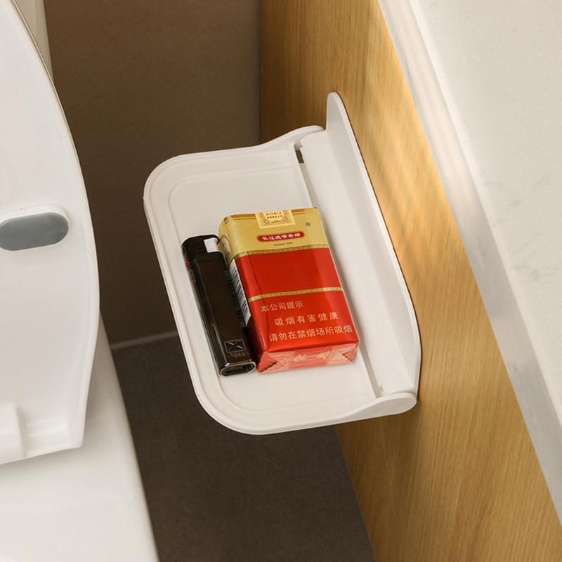 Foldable Plastic Shelf Stick On Wall for Kitchen Bathroom Many Place Extra Storage Needed Wall Mounted Bedside Shelves