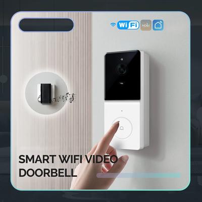 1080P Двусторонняя Умная WiFi Видеодомофонная Камера Беспроводной Аудио Домофон Ночное Видение с Картой SD 64 ГБ Безопасность Дома