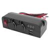 DC12 24V Cigar Lighter Socket Splitter with Digital Voltmeter Power Switch Car Power Outlet Socket USB Charger for Boat