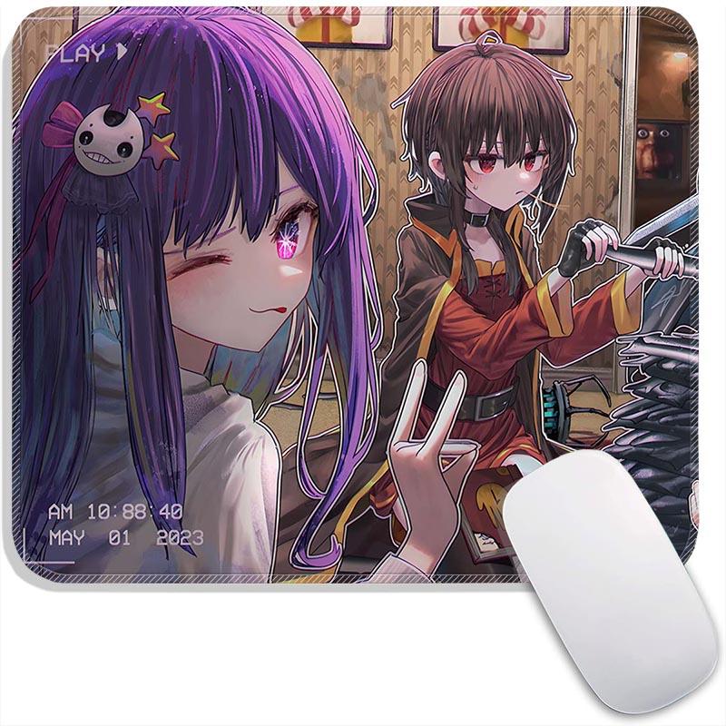 Kono Suba Стандартный Игровой Коврик для Мыши Маленький Коврик для Игровой Мыши Аксессуары для Геймеров Дорожные Коврики для Мыши ПК Нескользящий Офисный Коврик для Мыши