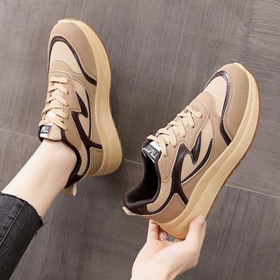 Кроссовки женские осенние новые резиновые мягкие на подошве цвета хаки и черного цвета, подходящие по цвету кроссовки Muffin Bottom Cortez, смешанная партия