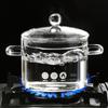 Transparent High-Temperature Glass Pot for Soup, Stews, and Noodles - Suitable for Electric, Ceramic Stoves, and Open Flame Cooking
