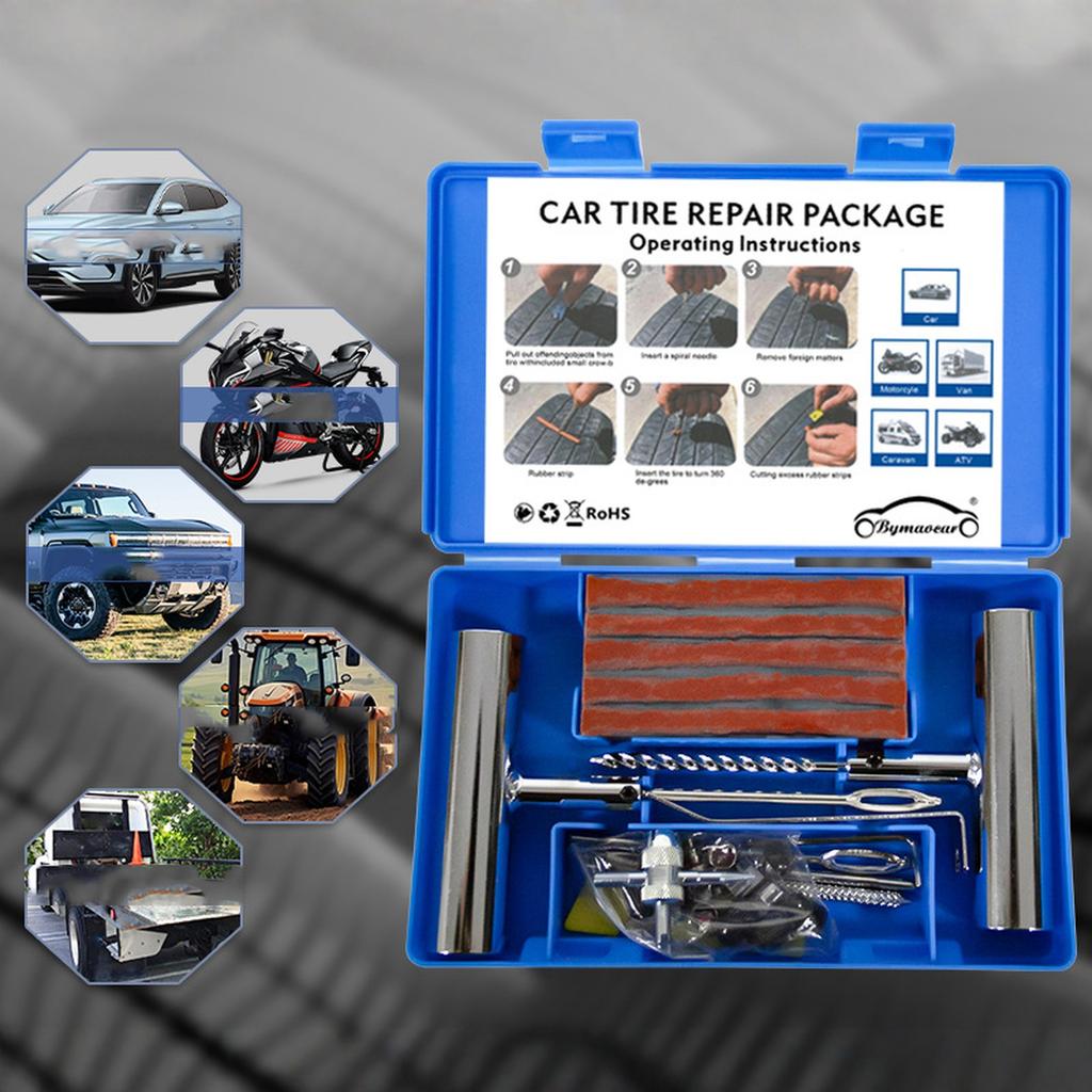 Emergency Tire Plug Kit, for car Motorcycle, Truck, ARB,ATV, Tractor, RV, SUV, Trailer