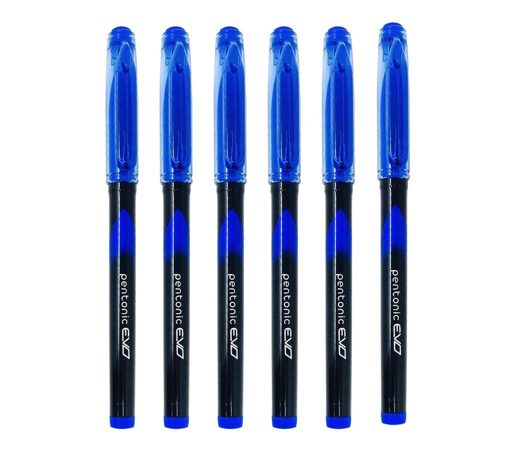 Pentonic EVO 0.7 mm Gel Pen Blue Ink Pack of 1 X 10pcs for Smooth Writing, Office, School & Home Use