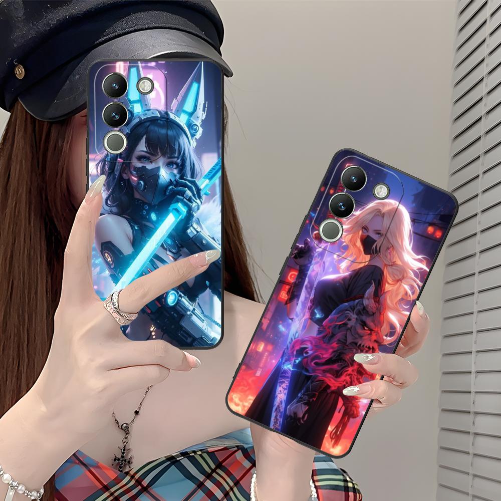 Чехол для мобильного телефона с аниме-девушкой для VIVO V60 V50 V40 V30 V29 V27 V25 V23 Pro Lite 5G Цветной печатный чехол Роскошный чехол