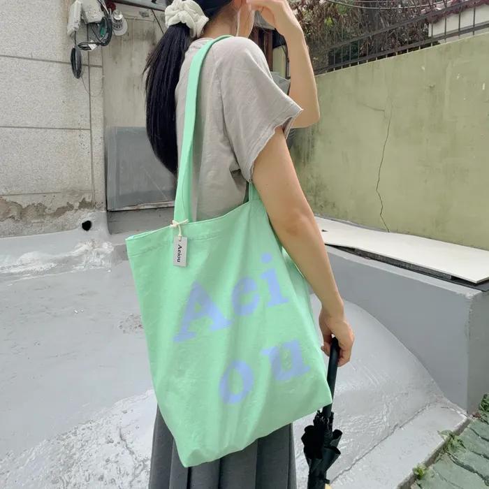 Aeiou Logo Bag (Cotton 100%) Melon Sherbet