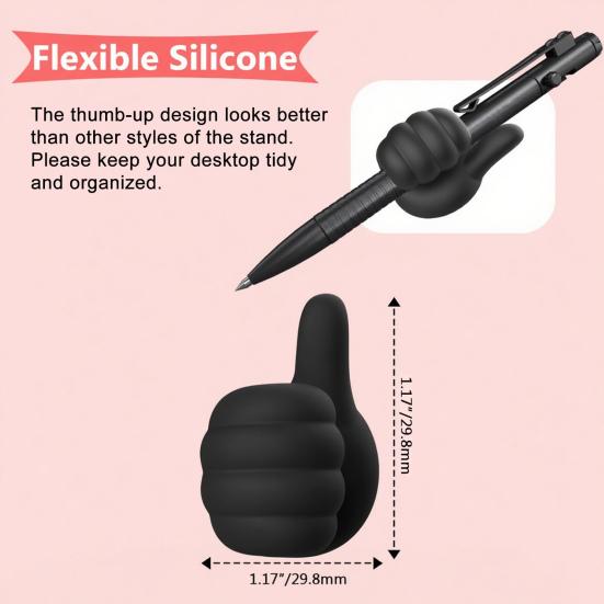 1/6/12/24Pcs Self Adhesive Cable Clips Pencil Holders Waterproof Wide Application Silicone Thumbs-Up Wall Hooks