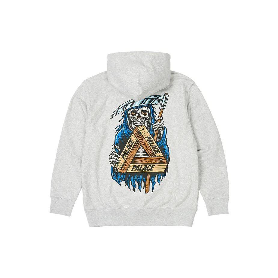 Palace Серые топы унисекс с капюшоном Reaper P25HD004