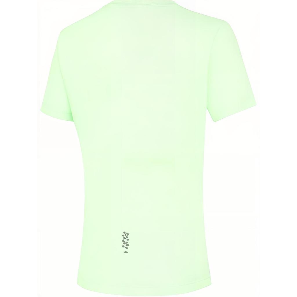 Футболка Li Ning Running Series однотонная с круглым вырезом, удобная, дышащая, универсальная, повседневная, с коротким рукавом, женские топы Fairy-Fruit-Green ATSU552-3