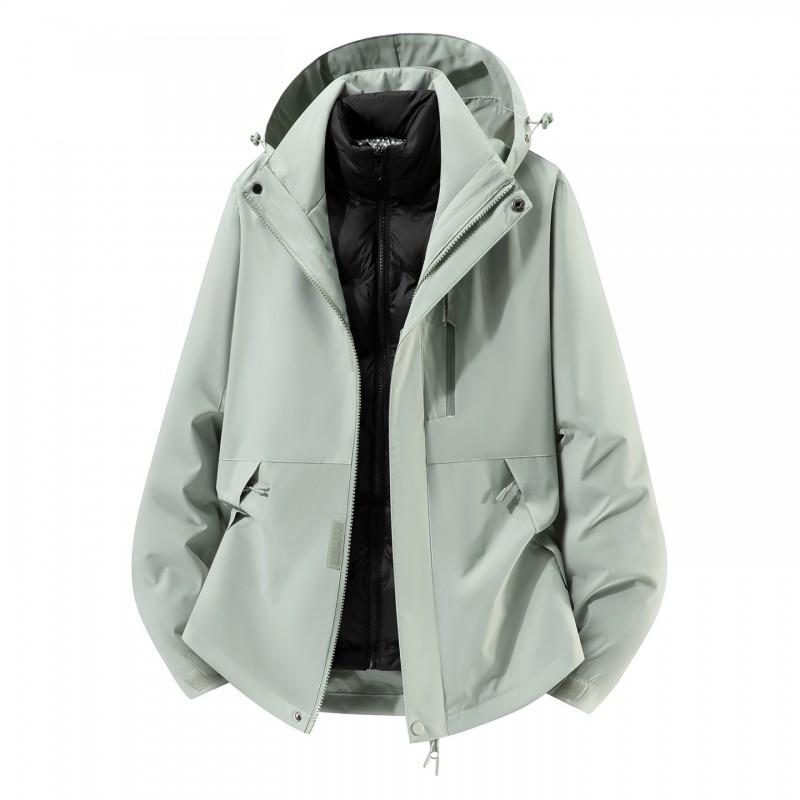 Mens Womens 3-in-1 Waterproof Windproof Hiking Jacket With Fleece Liner Outdoor Trekking Camping Fall Winter