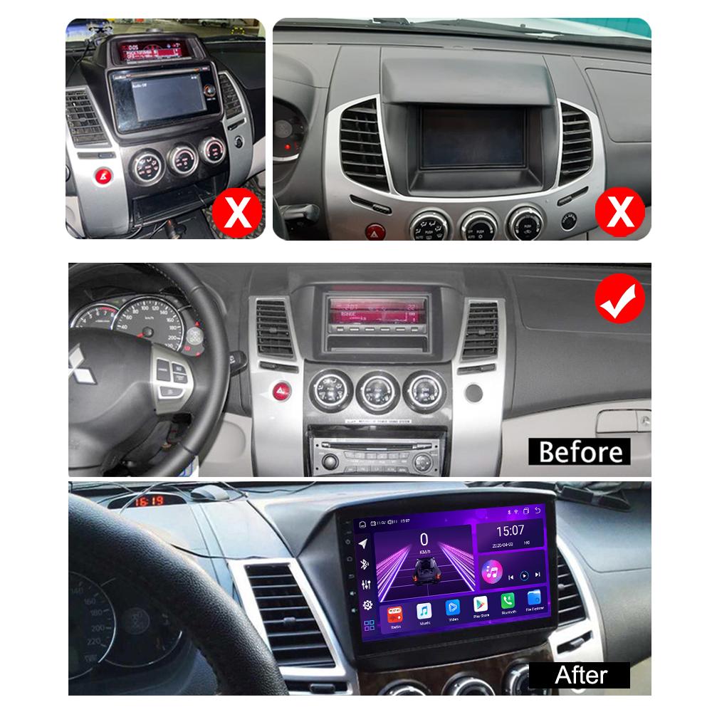 Автомобильная магнитола Android Car-Play для Mitsubishi Pajero Sport 2 2008-2013 Мультимедийный проигрыватель Головное устройство Стерео Навигация GPS BT WIFI, 8 ЯДЕР ,2+32ГБ