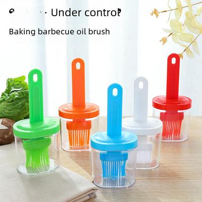 Щетка для масла из силикона, устойчивая к высоким температурам, со встроенной бутылкой для кухни и барбекю