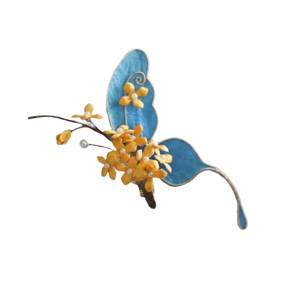 Beautiful Hanfu Butterfly Hair Fork Headwear Exquisite Fairy Side Clips Girls