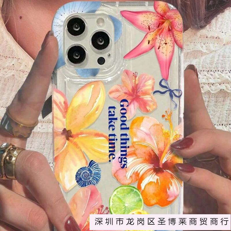Summer breath is suitable for iPhone16promax Apple 15 mobile phone case 14 transparent 13 airbag 12 explosive 11 Europe and America