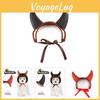 Trendy Pet Wig Set For Dogs And Cats With Horned Headband And Bowtie Style
