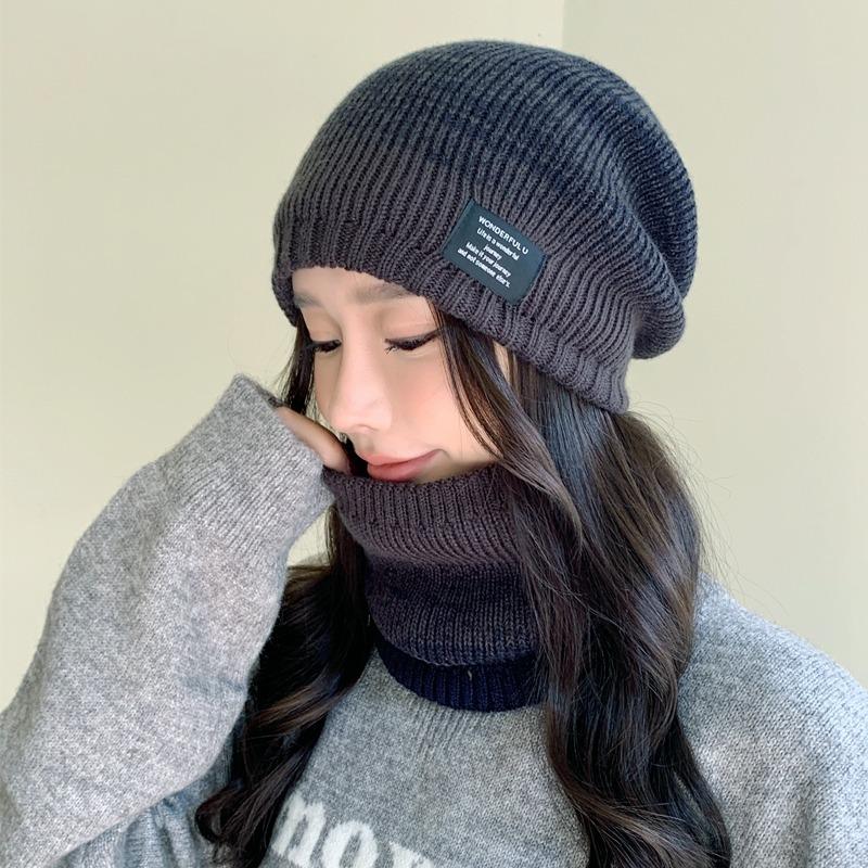 Новые теплые зимние шапки унисекс с плюшевой меховой подкладкой, стильная разноцветная шапка-бини для женщин, модный открытый лыжный теплый костюм с напуском