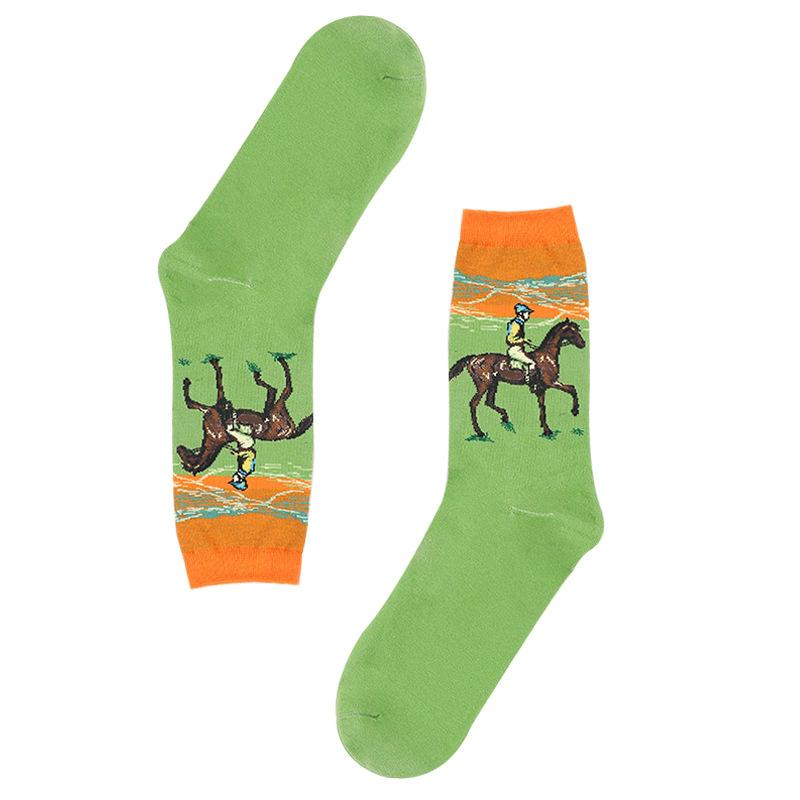 New Arrival Fashion Socks Crew Cotton Socks Famous Oil Painting Art Socks Women Men Unisex Socks