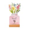 Floral Artwork 2027 Desk Calendar Wooden Base Monthly Desk Calendar  Home Office Decorative