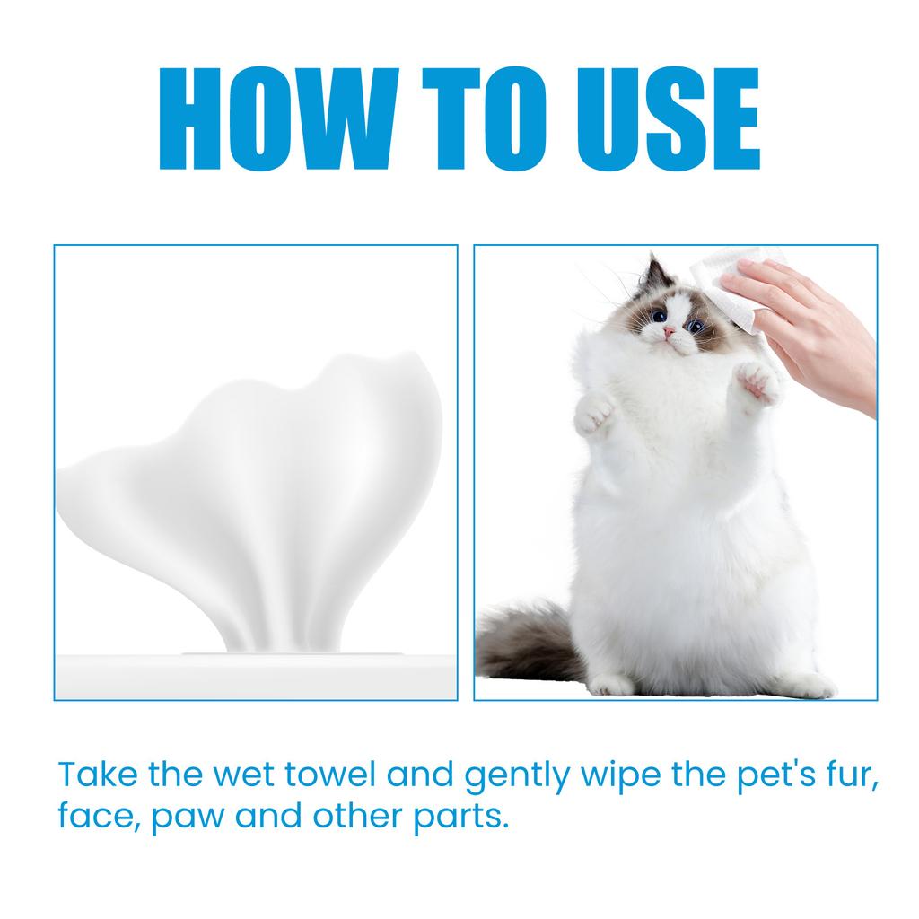 Влажные салфетки Yegbong для домашних животных для чистки тела домашних животных, воск для ушей, дезодорация и удаление запаха, универсальные влажные салфетки для кошек и собак