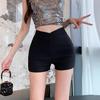 2025 Women's High-Waist Black Spicy Girl Shorts - Slimming Korean Style Hip-Wrap Casual Summer Hot Pants