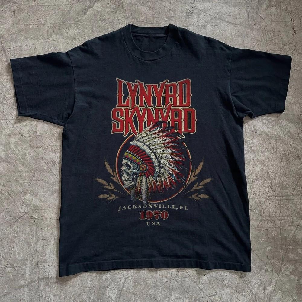Lynyrd Skynyrd T-Shirt Southern Rock Band Unisex Black T-shirt Size S-5XL Unisex T-Shirt