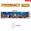 Merry Christmas Yard Sign Party Banner, Santa Claus & Dogs with Santa Hats Aurora Snow Scene Pattern, Polyester Outdoor Decoration