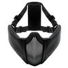 LayLax GARUDA Half Mesh Face Guard, Black, Airsoft Gear, 14426