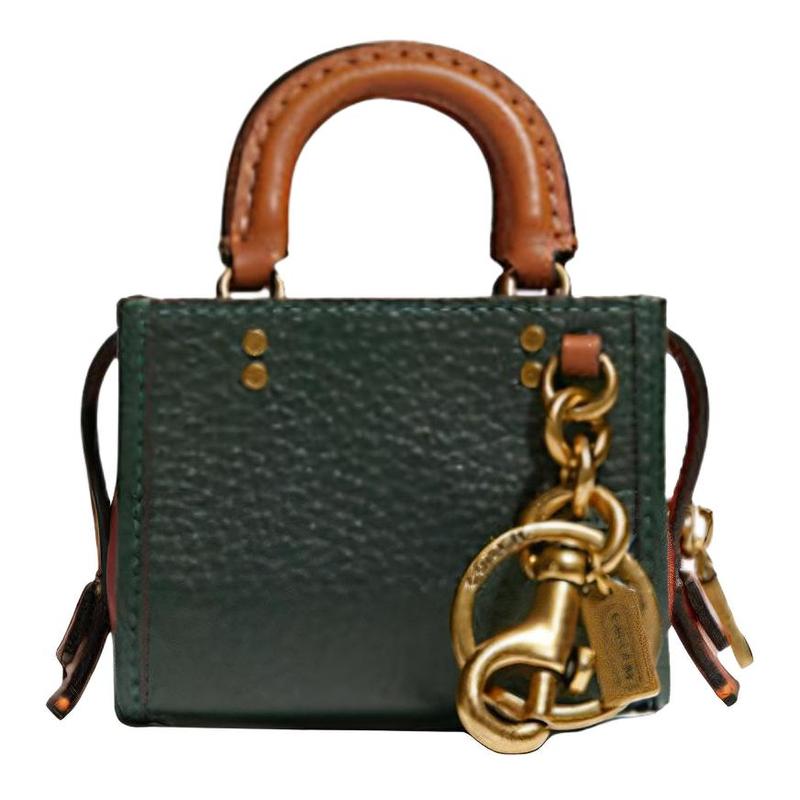 Coach Rogue 9 Европейская и американская мода застежка-молния кожаная сумка через плечо кошелек для монет мини-сумочка женская зеленая