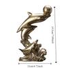 Resin Dolphin Statue Mini Art Crafts Ocean Figurines Golden Dolphin Ornaments  Gift