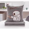 Cute Plush Pillow Quilt Hand Warmer Dual-Use Cushion Folding Blanket Car Office Sofa Cushion Quilt  Couch Pillow Good