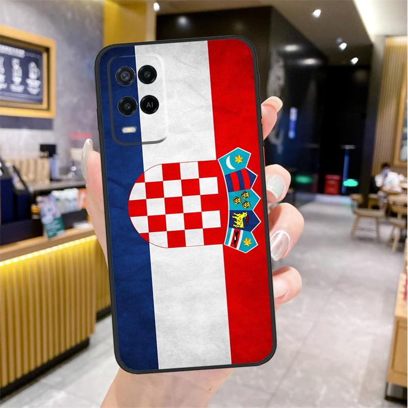Croatia Flag Case For Oppo A96 A76 A16 A17 A18 A60 A80 A40 A38 A58 A78 A98 A94 A74 A54 A15 A57 A77 A5 Pro