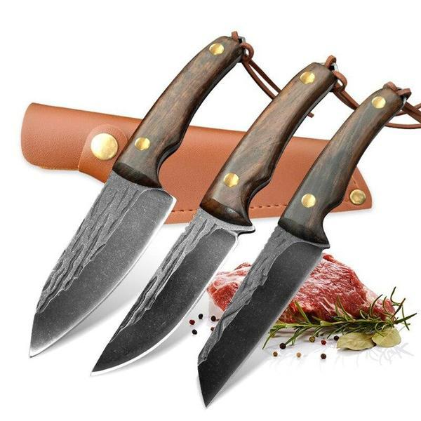 Ковка Тесак Обвалочный нож мясника Кухонный резак Ножи для разделанного мяса