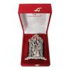 Silver Radha Krishna Chowki God Idol | Best Wishes Printed Box | Carry Bag
