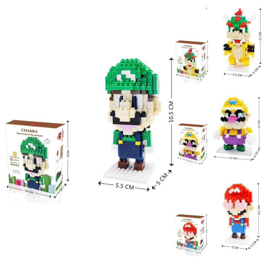 Пластиковая головоломка Super Mario Bros для детей, развивающий конструктор, подарок