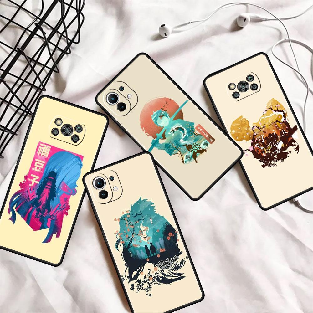 Чехол для Xiaomi Mi Poco X3 X4 NFC M3 Mi 11 11T 10 T 9T 12 9 10T Lite силиконовый чехол для телефона Demon Slayer Anime