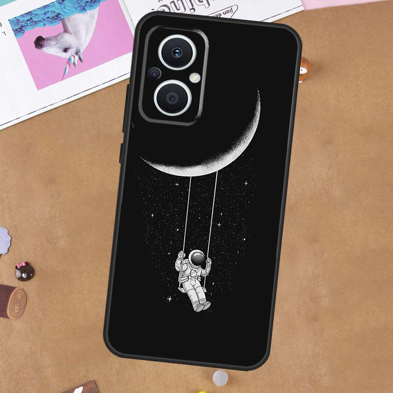 Чехол с изображением Луны, Звезд, Космоса, Астронавта для OPPO Reno 11 10 Pro 8 7 6 5 4 Lite 8T 5Z 4Z 11F OPPO Find X5 X6 Pro X2 Neo X3 Lite