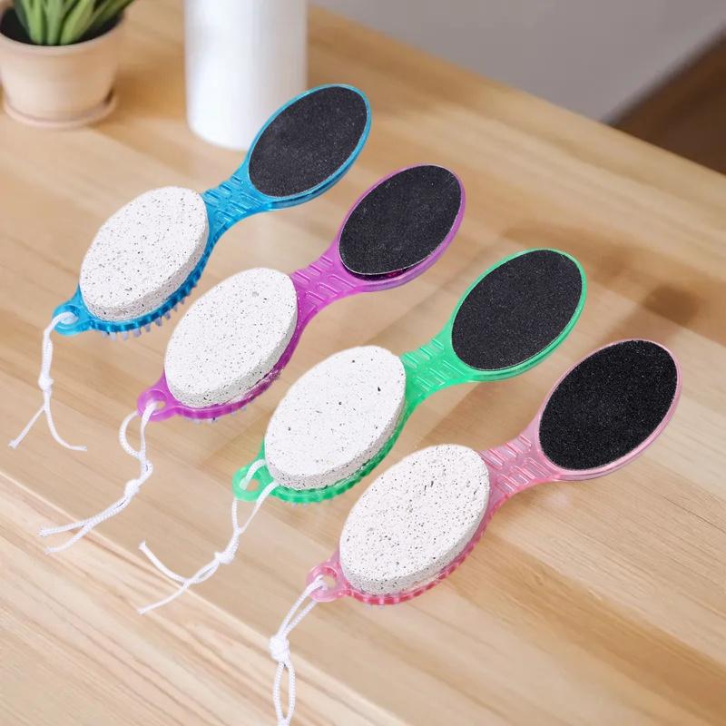 4 в 1 Щетка-пилка для ног с пемзой, терка для ног, наждачная бумага, скраб-щетка для ног, средство для удаления омертвевшей кожи, инструмент для ухода за ногами