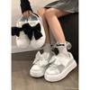 Zapatos Mujer Bow Shoes Platform Sneakers Women Tennis Female Flats Vintage Vulcanize Cute Korean Fashion Spring Summer 2024