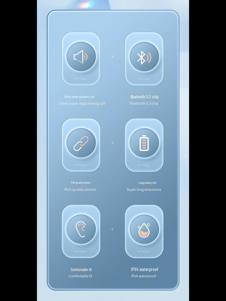 Bluetooth 5.3 Macaron TWS True Wireless Stereo Not In-Ear Headphones with Battery Display Charging Case