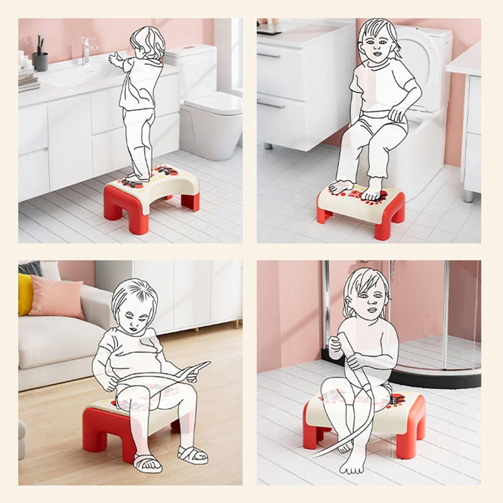 Waterproof Bathroom Foot Stool Anti-Slip Children's Toilet Stool Pregnant Woman
