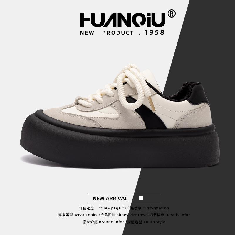 Global Platform Heightening Board Shoes Women's ZHQ5800 Spring New Student Versatile Women's Shoes Casual Trend Sports Shoes