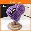 Knitted Winter Hat For Women With Letter Embroidery Korean Style For Use Daily