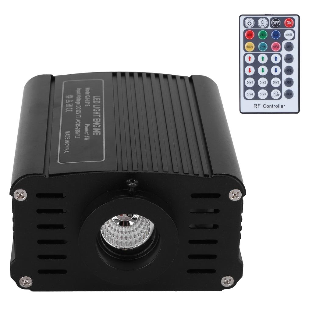 Optical Fiber Light Engine Driver 16W RGBW Ceiling Light Source with Remote Controller 12V