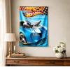 Hot Wheels Boho Wall Tapestry Nordic Minimal Designed for Balcony Living Room Studio Wall All Season Hand Painted Style Gift for New Home